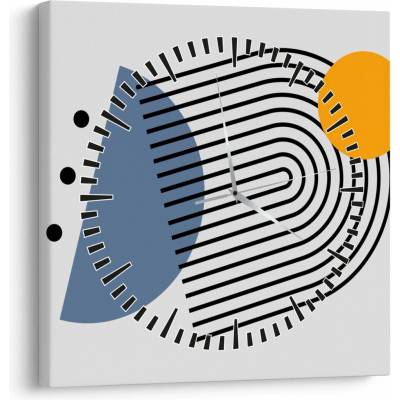 Obraz - Minimalistická abstrakce N⁰2 (s hodinami), jednodílný 30x30 cm s hodinami