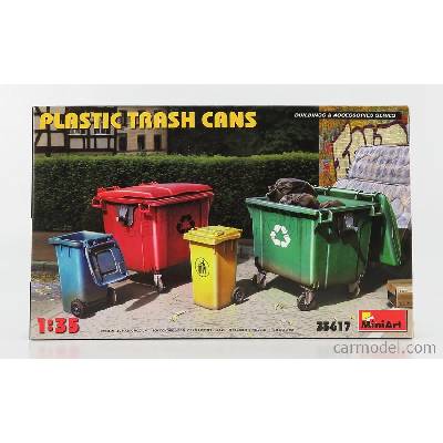 Miniart Accessories Set Cestino E Cassonetto Rifiuti Trash Cans / 1:35