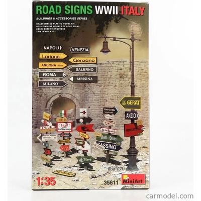 Miniart Accessories Cartelli Segnaletica Stradale Road Signs Wwii Italy 1:35