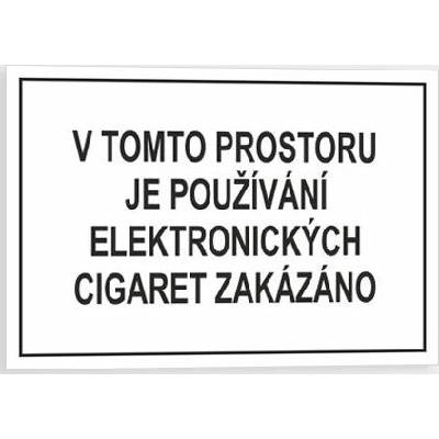 Traiva s.r.o V tomto prostoru je používání el. cigaret zakázáno Verze: Samolepka 148 x 105 mm (A6) tl. 0.1 mm - Kód: 14840