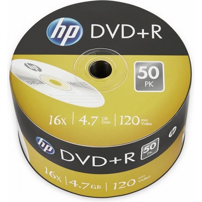 HP DVD+R 4,7GB 16x, spindle, 50ks (69305) – Hledejceny.cz