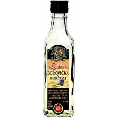 Kosher Spišská Borovička s Horcom 40% 0,05 l (čistá fľaša)
