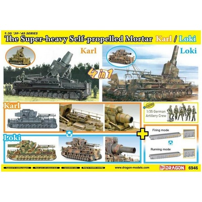 Dragon armor Model Kit military 6946 GERMAN HEAVY SELF-PROPELLED MORTAR KARL/LOKI1:35