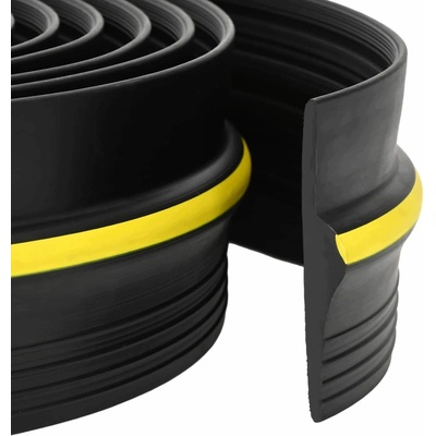 Vida Podlahové těsnění do garáže Černé a žluté 12 x 90 mm 5 m PVC