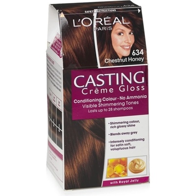 L'Oréal Casting Creme Gloss 634 medový kaštan barva na vlasy