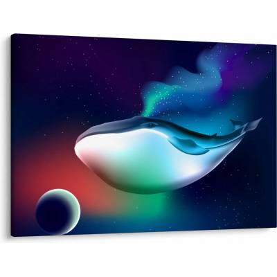 Obraz - Vesmírná velryba, jednodílný 100x70 cm