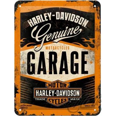 Plechová ceduľa Harley Davidson - Garage, 15 x 20 cm