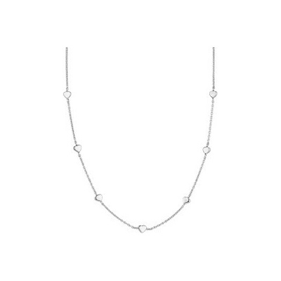 Basics Strieborný náhrdelník malé srdiečka N4777