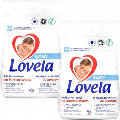 Lovela dětský hypoalergenní prací prášek na barevné prádlo 2 x 4,1 kg