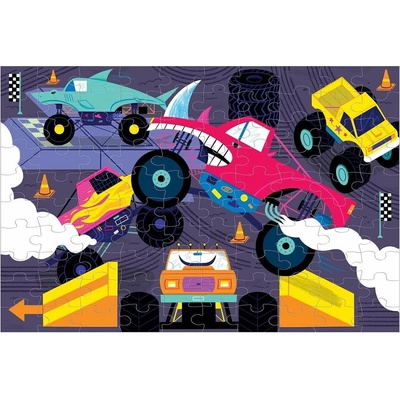 Mudpuppy Monster Trucks žiariaci v tme 100 dielov