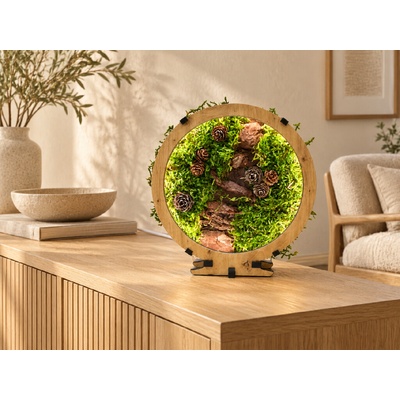 Li-Go "Mechové zátiší" lampa 20x22 cm provedení povrchu: dub