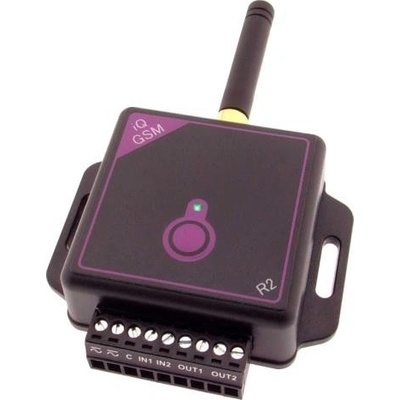 TFE iQGSM R2 20 2 - univerzálny GSM relé modul s alarmom, 20 užívateľov, 2 výstupy, 12/24 V AC/DC, GSM kľúč iQGSM-R2-20-2