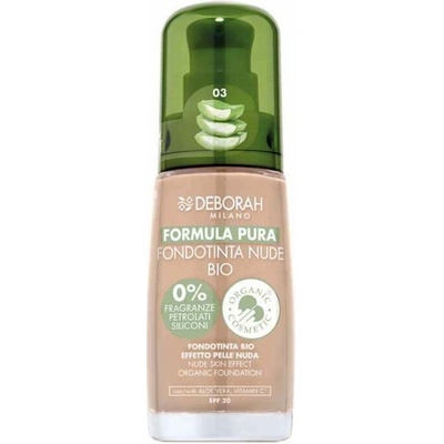 Deborah Milano Formula Pura make-up s Aloe Vera a vitamínom C Nude BIO 03 Beige 30 ml