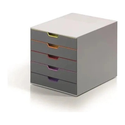 DURABLE VARICOLOR 5 Zásuvkový box plastový 5 zásuviek sivý