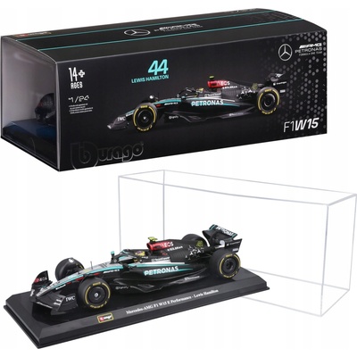 Bburago RACE F1 v dekoratívnej krabičke Mercedes-AMG Petronas W15 2024 44 Lewis Hamilton 1:24