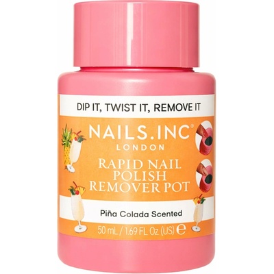 Nails Inc. Rapid Nail Polish Remover Pot Pina Colada Scented odlakovač na nehty 50 ml