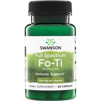 Swanson Rdesno Mnohokvěté Fo-Ti He-Shou-Wu 500 mg 60 kapslí
