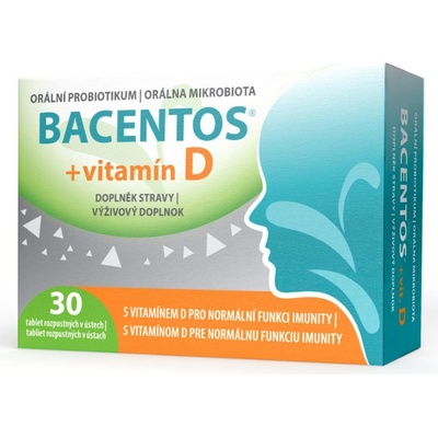 BACENTOS + vitamín D orální probiotikum 30 tablet