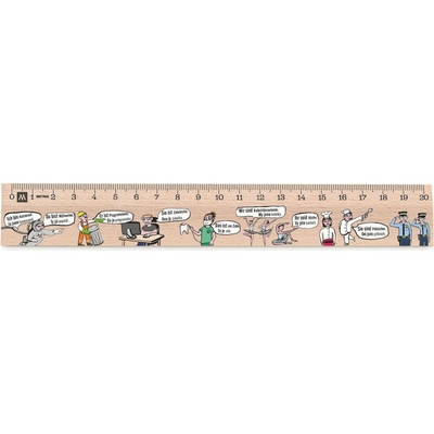 Metrie Didakt-M02 Dřevěné pravítko s potiskem Tiergerausche 20 cm
