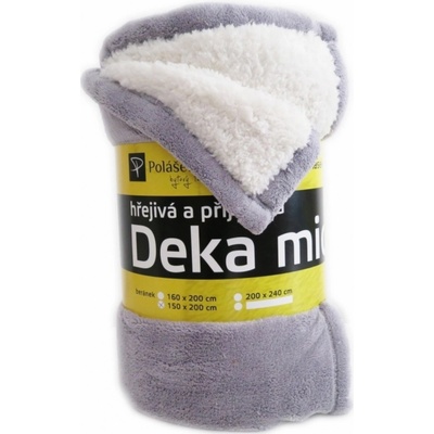 Polášek Deka mikroplyš s beránkem šedá 150x200