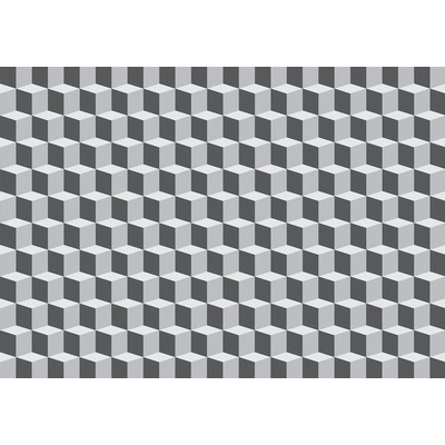 Preinterier FT3835 Fototapeta na stenu 3D kocky – sivé vlies 416cm x 254cm