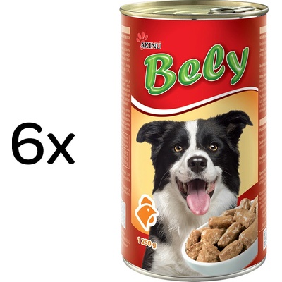 Akinu Bely Drůbeží kousky v omáčce 6 x 1250 g