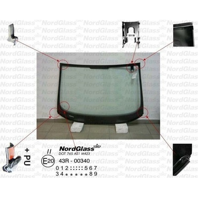 NordGlass čelní sklo - zelené / senzor ASNG 7612AGSMVZ1B