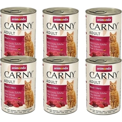 Animonda Cat Carny Adulthovězí a srdce 6 x 400 g – Hledejceny.cz