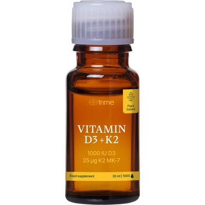 Trime vitamín D3 + K2 1000 IU D3 / 25 μg K2-MK7 500 dávek