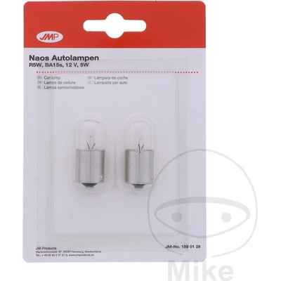 JMP žárovka 12V 5W BA15S 2er Blister ID 1597715 APRILIA CAPONORD 1200 ABS 13-17, CAPONORD 1200 TRAVEL PACK ABS 13-17, RS 125 4T REPLICA ABS 17-18, RS4 125 4T REPLICA 14-16, SCARABEO 125 IE LIGHT 09-12