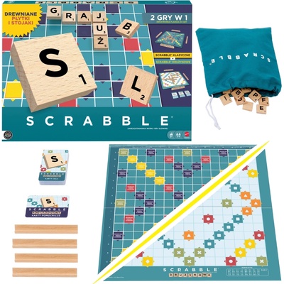Mattel Dřevěné dlaždice Scrabble (JGR65)