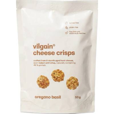 Vilgain Sýrové křupky křupavý snack ze zralého lotyšského sýru 50 g