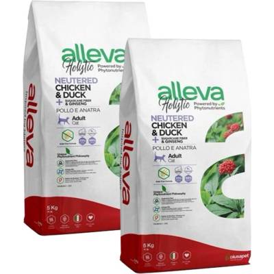 Alleva HOLISTIC Cat Hairball Chicken & Duck & Sugarcane Fiber & Aloe Vera 2 x 5 kg