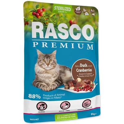 Rasco Premium Cat Sterilized Duck Cranberries 85 g