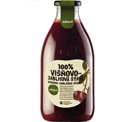 Zdravo 100% višňa a jablko 0,75 l