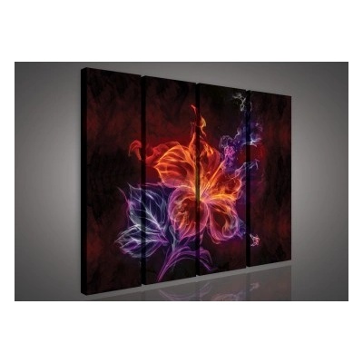 Obraz na plátne viacdielny - OB3348 - Abstraktný kvet 120cm x 100cm - S8