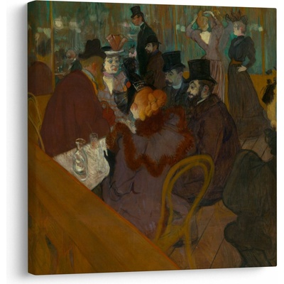 Obraz - Henri de Toulouse-Lautrec, At the Moulin Rouge, reprodukcia, jednodielne 30x30 cm
