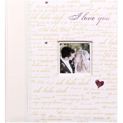 Svatební fotoalbum na růžky 29x32/60s. MODERN LOVE zlatý text kph