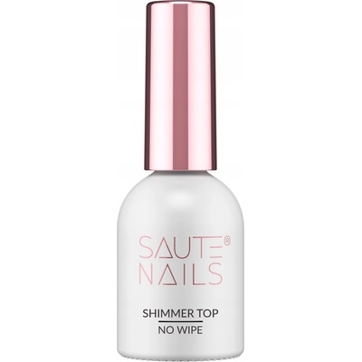 Hybridní Top s Třpytkami Shimmer Top No Wipe 8 ml Saute Nails
