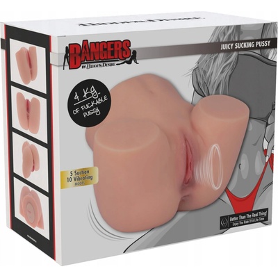 Hidden Desire Bangers Torso Juicy Sucking - Systém vibrací a sání 4 kg