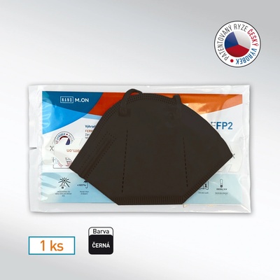 Nano M.ON nanovlákenný respirátor FFP2 černý 1 ks