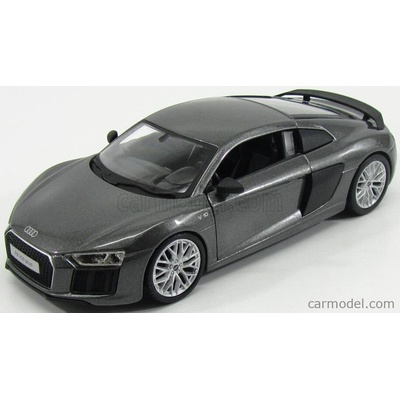 Maisto Audi R8 V10 Plus Coupe 2015 sivý metamfetamínový uhlík 1:24