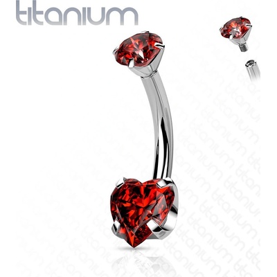 Šperky4U piercing do pupíku titan TIT1176-R