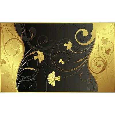 Preinterier FT3410 Fototapeta na stenu Zlato čierny ornament vlies 104cm x 70cm
