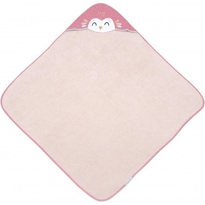 Canpol Babies Mäkká osuška s kapucňou 100x100cm Sova růžová