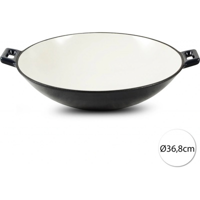 Perfect Home Litinová WOK pánev se smaltovaným povrchem 36,8 cm
