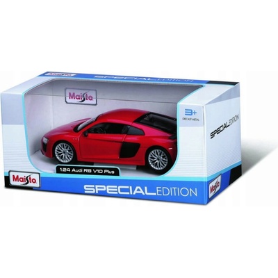 Maisto Audi R8 V10 Plus červená 1:24