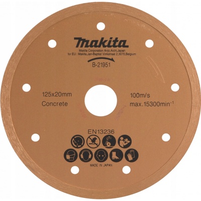Diamantový kotouč plný 125x20 mm Makita B-21951 – Hledejceny.cz