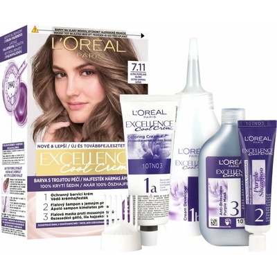 L’Oréal Paris Excellence Cool Creme farba na vlasy odtieň 7.11 Ultra Ash Blond