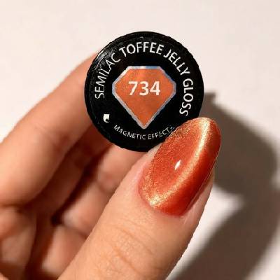 Semilac gél lak 734 Toffee Jelly Gloss 7 ml